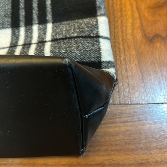 Tote bag plaid black and white - Picture 2 of 5